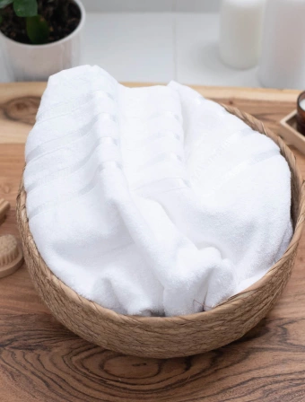 Bambusový ručník 50 × 100 cm - Noemi bílý