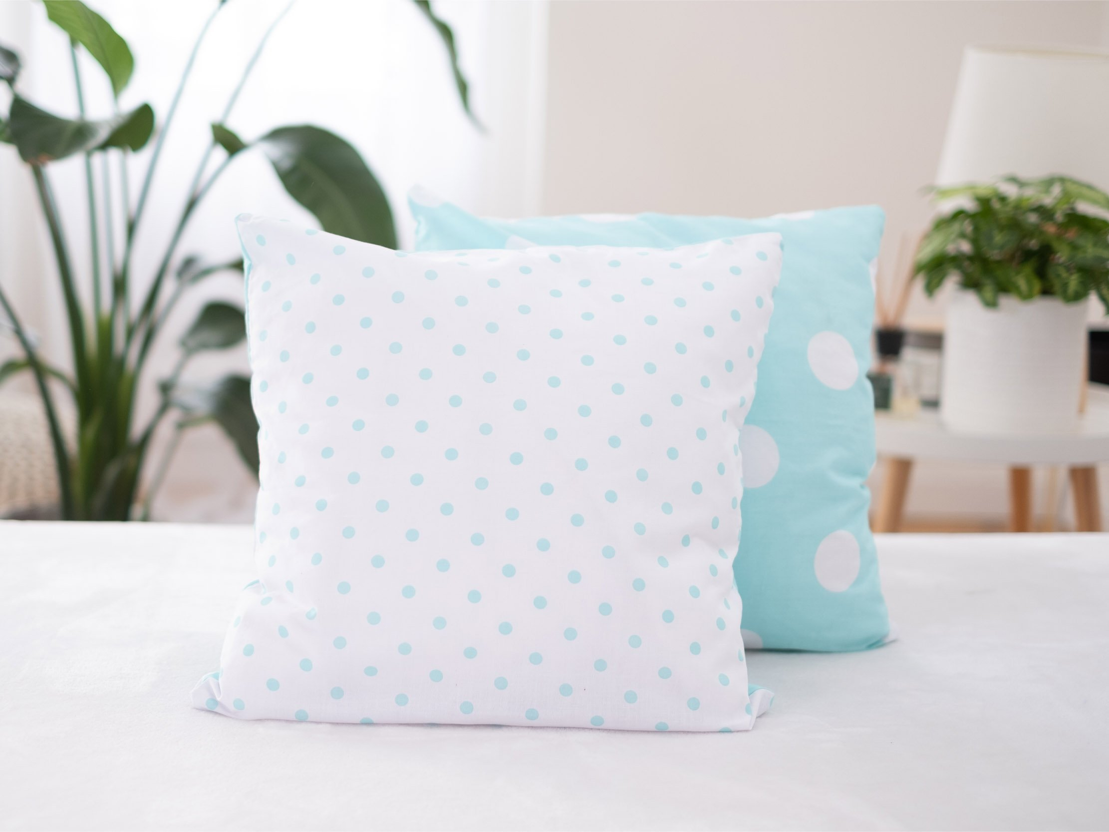 Bavlněný povlak na polštář Renforcé 40 × 40 cm Carolina mentolová 2 Bavlněný povlak na polštář Renforcé 40 × 40 cm Carolina mentolová 2