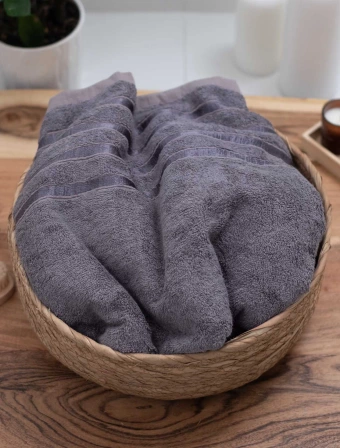Bambusový ručník 50 × 100 cm ‒ Noemi tmavě šedý