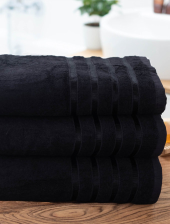 Bambusový ručník 50 × 100 cm ‒ Noemi černý