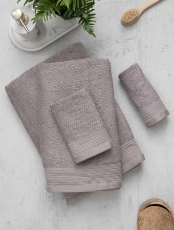 Froté ručník 50 × 100 cm ‒ Bella šedohnědá