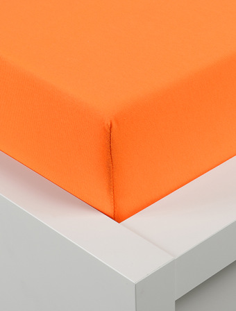 Jersey prostěradlo 90 × 200 cm Exclusive – oranžové