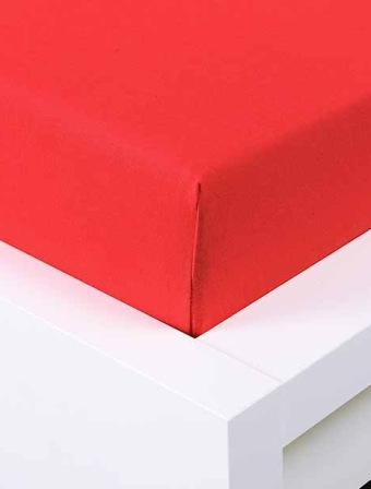 Jersey prostěradlo 220 × 200 cm Exclusive – červené