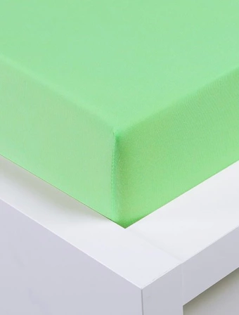 Jersey prostěradlo 90 × 200 cm Exclusive – světle zelené