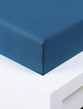 Jersey prostěradlo 90 × 200 cm Exclusive – tmavě modré