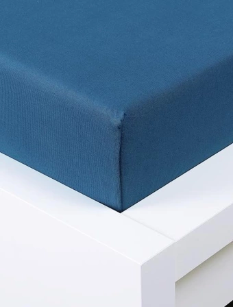 Jersey prostěradlo 220 × 200 cm Exclusive – tmavě modré