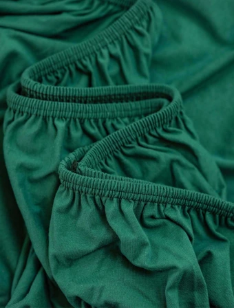 Jersey prostěradlo s lycrou Deluxe 180 × 200 cm – tmavě zelené