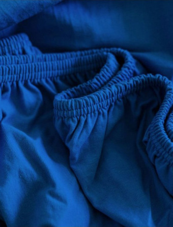 Jersey prostěradlo s lycrou Deluxe 140 × 200 cm – tmavě modré
