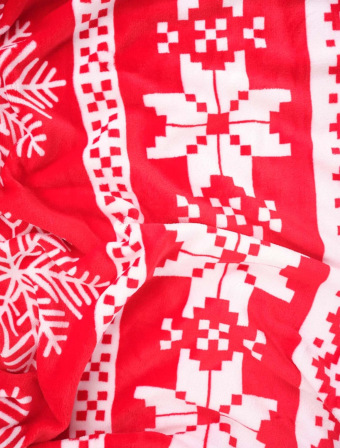 Predĺžené obliečky mikroplyš Exclusive – Vianoce červené