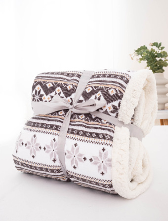 Beránková deka mikroplyš 150 × 200 cm – Winter šedé