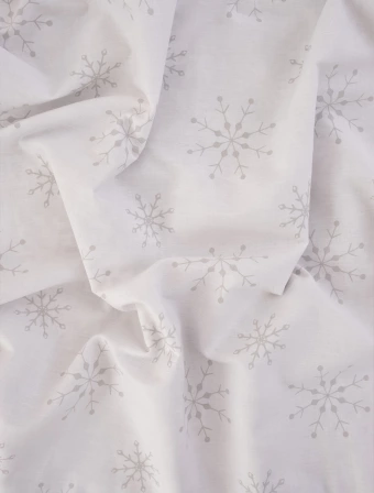 Vianočné bavlnené obliečky Renforcé – Vločky sivé