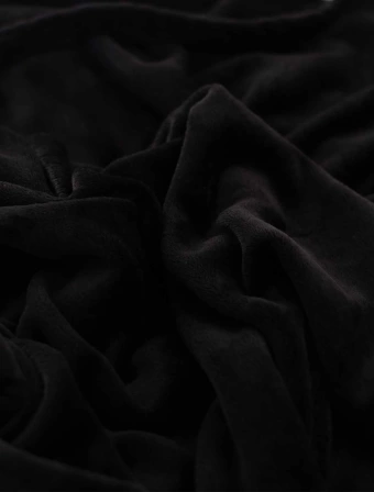 Deka mikroplyš 200 × 220 cm – Laura černá