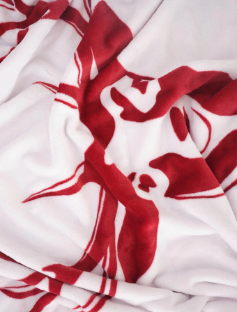 Predĺžené obliečky mikroplyš Exclusive – Scandi červené
