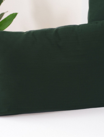 Mušelínový povlak na polštář 50 × 70 cm – Alexia tmavě zelené