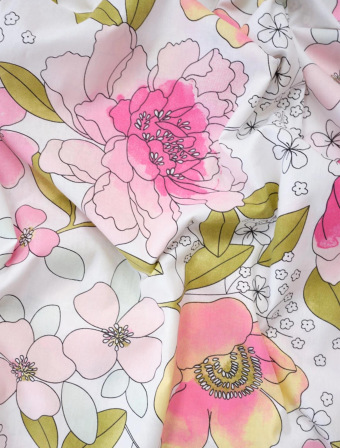 Francúzské bavlnené obliečky Renforcé – Kvetinky