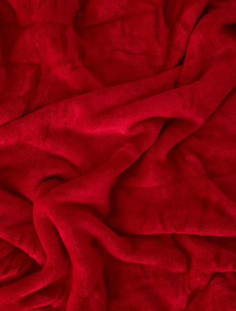 Povlak na polštářek mikroplyš 40 × 40 cm – Laura tmavě červená