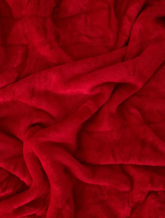 Povlak na polštář mikroplyš 50 × 70 cm – Laura tmavě červená