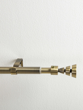 Garnýž jednořadá Marco - staré zlato 120 - 210 cm