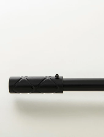 Garnýž jednořadá Roberto - matná černá 120 - 210 cm