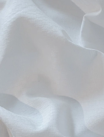 Kulatý bavlněný ubrus Ø 100 cm – bílý