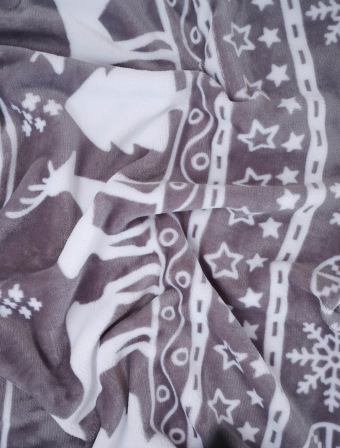 Obliečka na vankúšik mikroplyš 40 × 40 cm – Jelene sivé