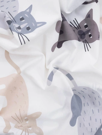Bavlnené obliečky Renforcé do postieľky – Mačičky