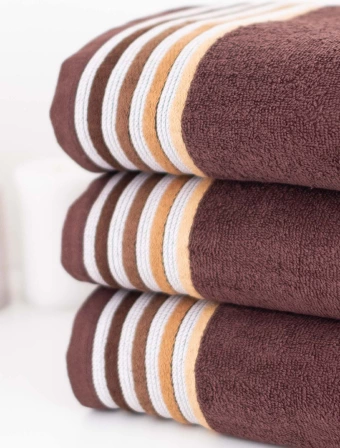 Froté ručník 50 × 100 cm - Dario tmavě hnědý