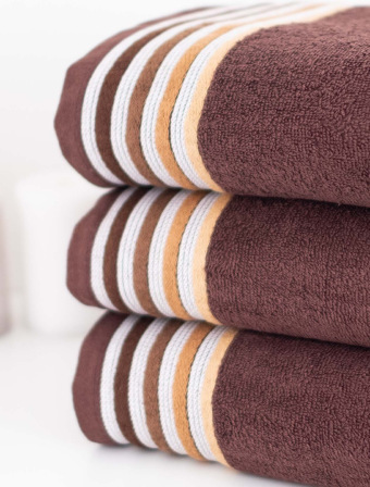 Froté ručník 50 × 100 cm ‒ Dario tmavě hnědý