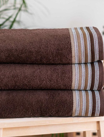 Froté ručník 50 × 100 cm ‒ Dario tmavě hnědý