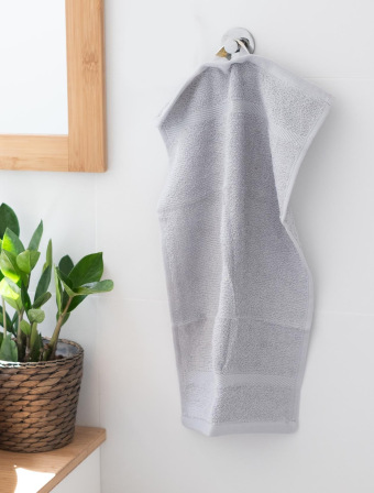 Malý froté ručník 30 × 50 cm ‒ Panama světle šedý