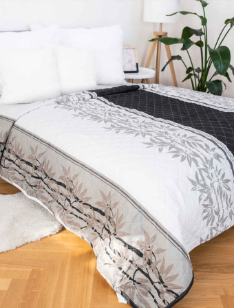 Přehoz na postel – Štěpánka šedá 220 × 240 cm