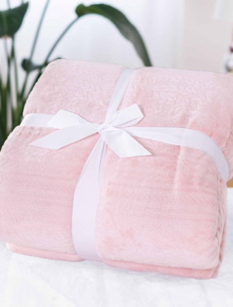 Luxusní beránková deka mikroplyš 200 × 220 cm – Amalia světle růžová