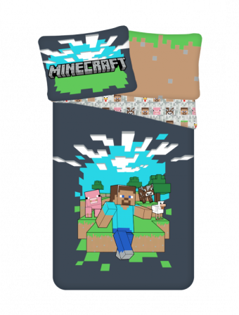 Dětské bavlněné povlečení – Minecraft Adventure