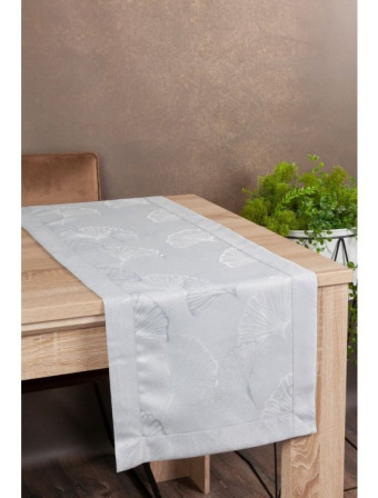 Vodoodpudivý běhoun na stůl Doris 40 × 180 cm - šedý