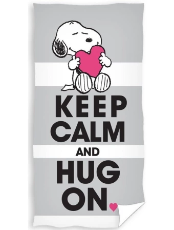Dětská osuška 70 × 140 cm ‒ Snoopy Keep Calm and Hug On