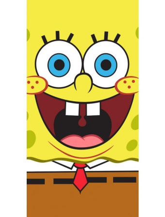 Froté osuška 70 × 140 cm ‒ Sponge Bob Face