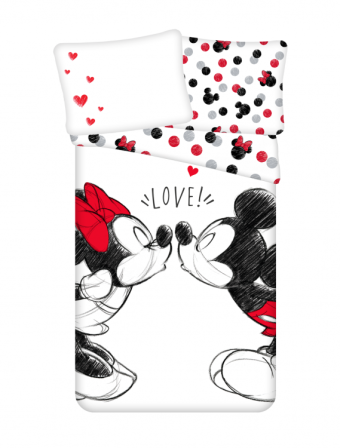 Dětské bavlněné povlečení – Mickey a Minnie Love 04