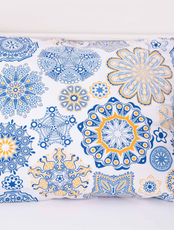 Bavlnená obliečka na vankúš 70 × 90 cm – Ciara modré L02