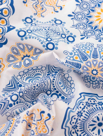 Bavlněný povlak na polštářek 40 × 40 cm – Ciara modré L02