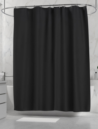 Sprchový závěs 150 x 200 cm - černý