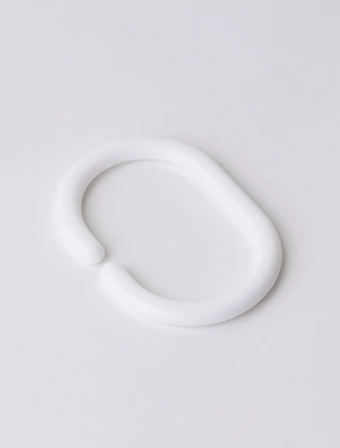 Kroužky na sprchový závěs - bílé 12 ks