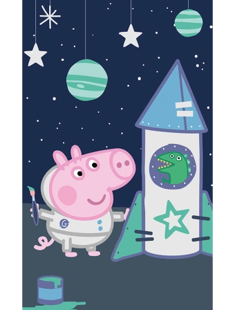 Dětský ručník 30 × 50 cm ‒ Prasátko Pepina Tomík Astronaut