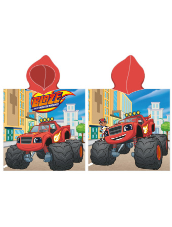 Dětské pončo 50 × 115 cm ‒ Plamínek a Čtyřkoláci Monster Truck