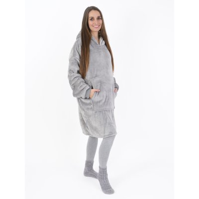 MKLuzkoviny.cz Beránková mikina mikroplyš – Laura světle šedá velikost M
