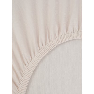 MKLuzkoviny.cz Jersey prostěradlo do postýlky s elastanem 70 × 140 cm – bílá káva
