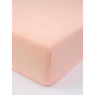 MKLuzkoviny.cz Jersey prostěradlo s elastanem 140 × 200 cm – lososové
