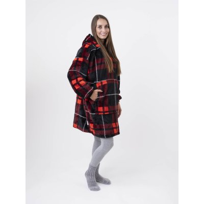 MKLuzkoviny.cz Beránková mikina mikroplyš – Scot červené velikost M