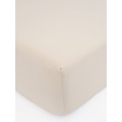 MKLuzkoviny.cz Jersey prostěradlo Classic 90 x 200 cm – přírodní