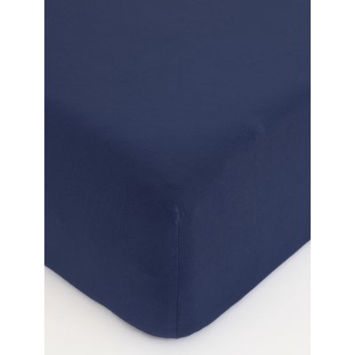 MKLuzkoviny.cz Jersey prostěradlo Classic 140 x 200 cm – tmavě modrá