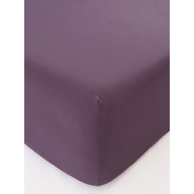MKLuzkoviny.cz Jersey prostěradlo Classic 200 x 200 cm – ametystová